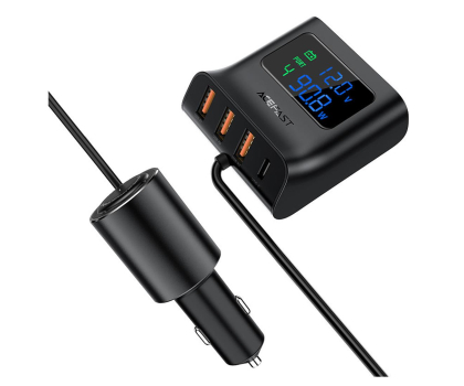 Ładowarka i akumulator ACEFAST Ładowarka samochodowa USB-C , 3 x USB  90W